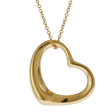TIFFANY Open Heart Necklace 18K Yellow Gold Women's &Co.