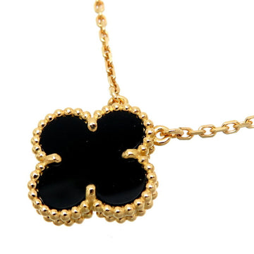 VAN CLEEF & ARPELS Alhambra Onyx Women's Necklace VCAR5800 750 Yellow Gold