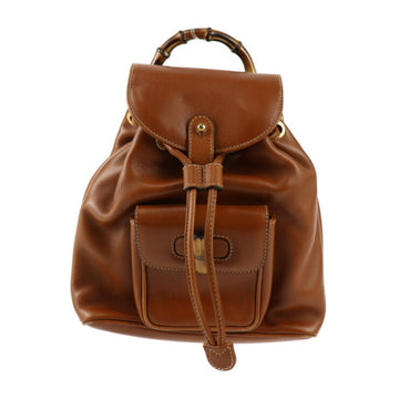 GUCCI Backpack Bamboo Backpack/Daypack 003 58 0030 Leather Brown Turnlock