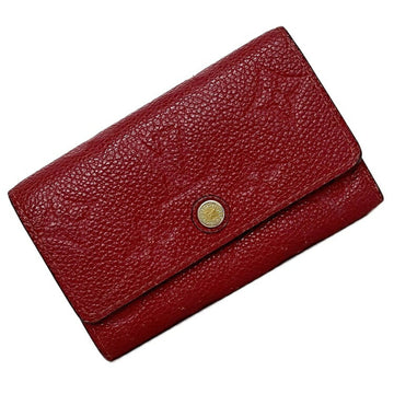 LOUIS VUITTON 6 consecutive key case multicle red scarlet monogram amplant M63708 leather SP1109  holder for ladies
