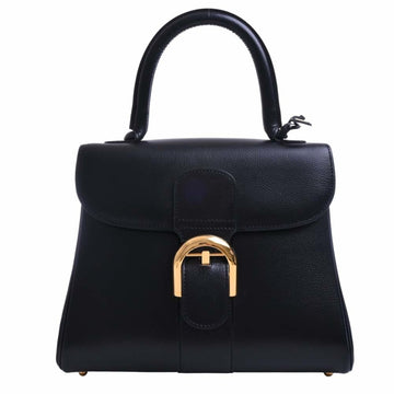DELVAUX Leather Brillon PM Handbag Black Women's