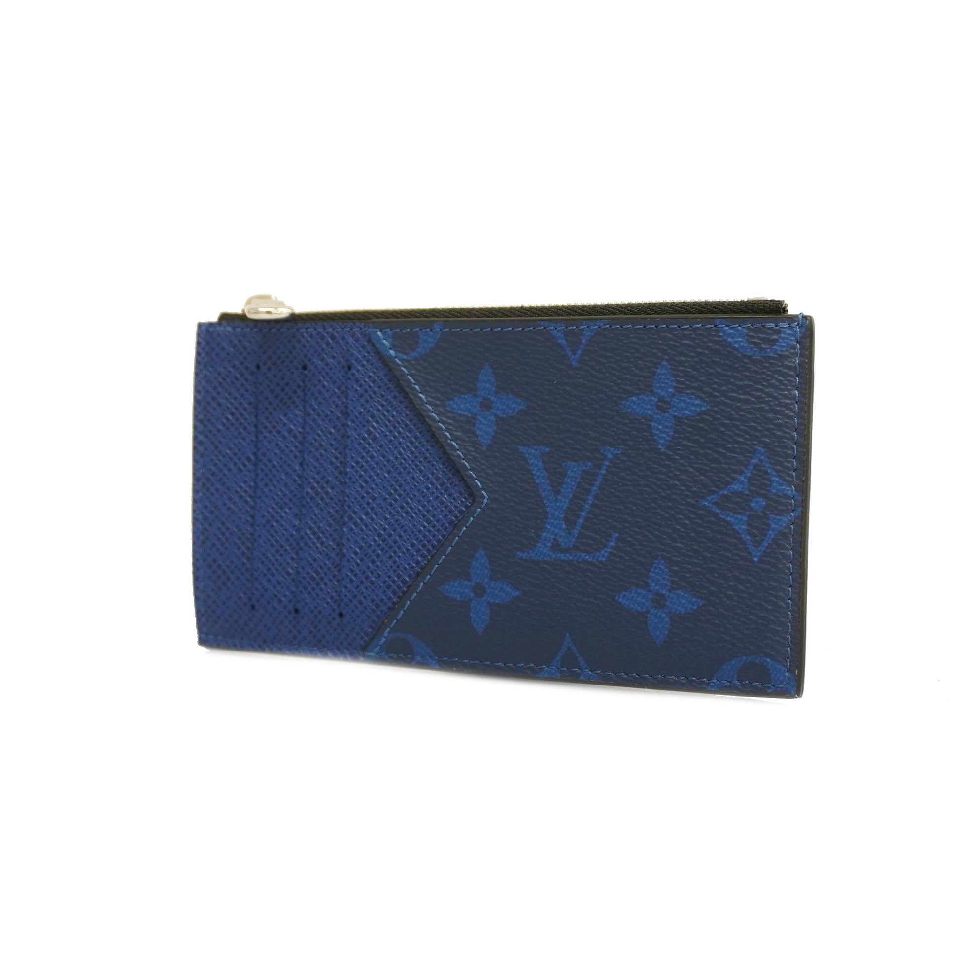 Louis Vuitton Blue Taigarama Coin Card Holder