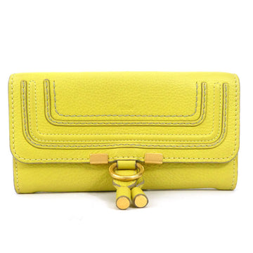 CHLOE  Long Wallet Leather Yellow Ladies