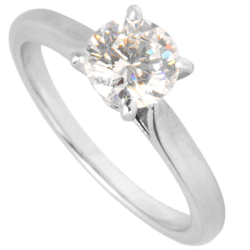 CARTIER 1895 Diamond 0.64ct Solitaire Ring #49 Pt950 Women's