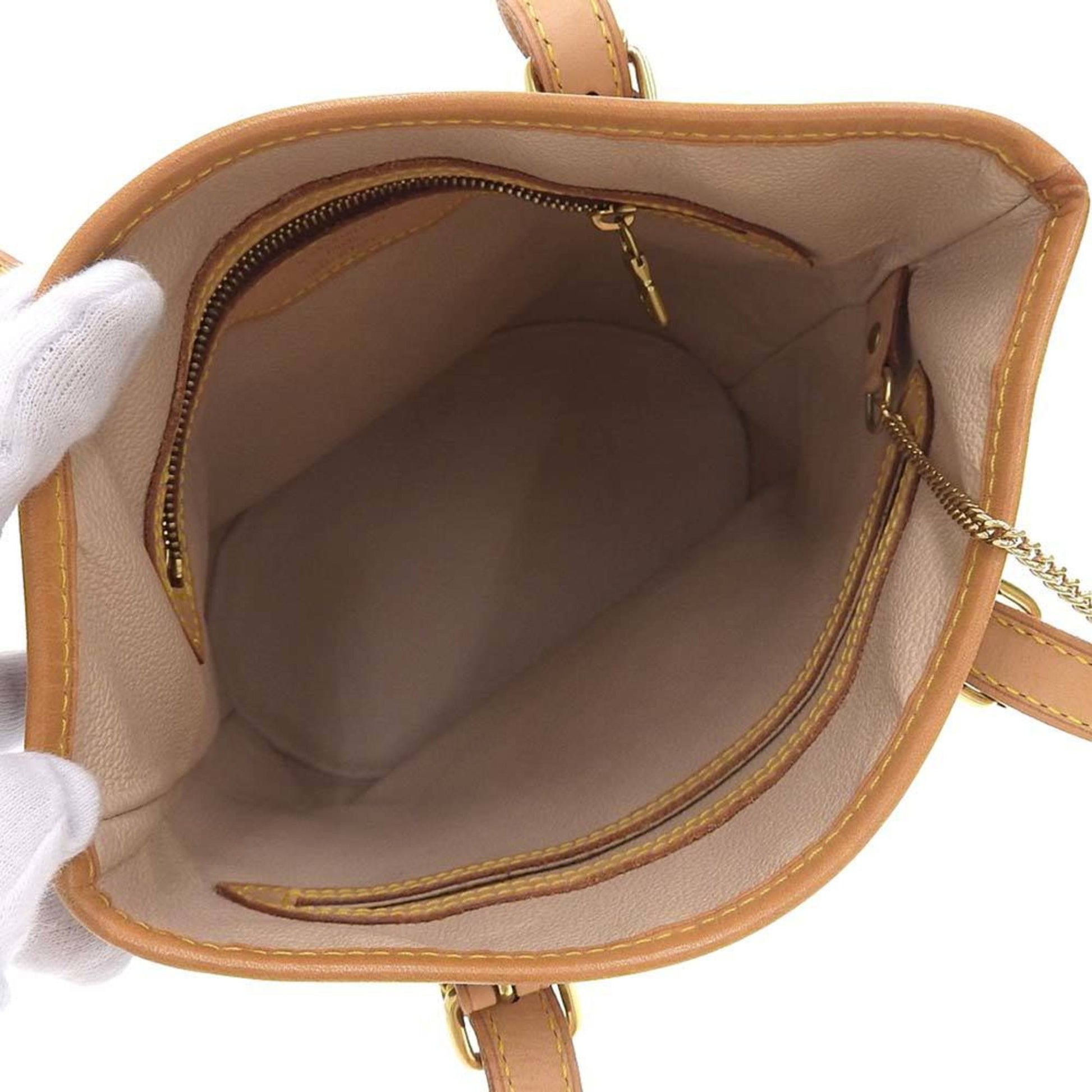 LOUIS VUITTON Bucket PM Used Shoulder Tote Bag M42238 France Vintage #AH583