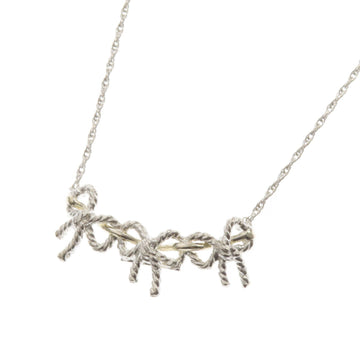 TIFFANY Triple Ribbon Necklace Silver Ladies  & Co.