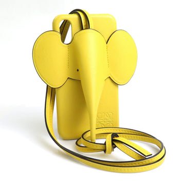 LOEWE smartphone case iPhone X/XS elephant leather yellow unisex