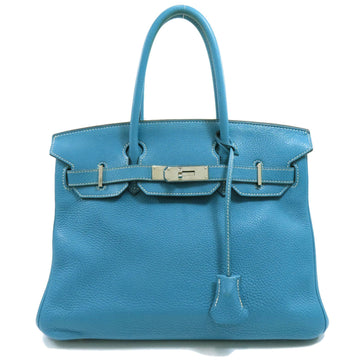 Hermes Birkin 30 Blue Jean Handbag Togo Ladies HERMES