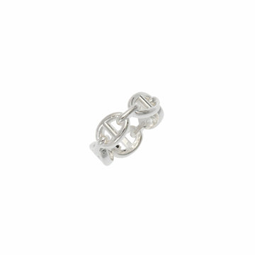 HERMES Chaine Dunkle Ring #52 No. 12 Women's Silver 925