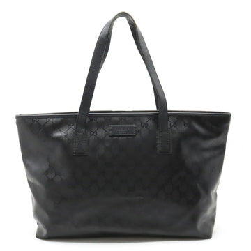 GUCCI GG Imprime Tote Bag Shoulder PVC Leather Black 211137