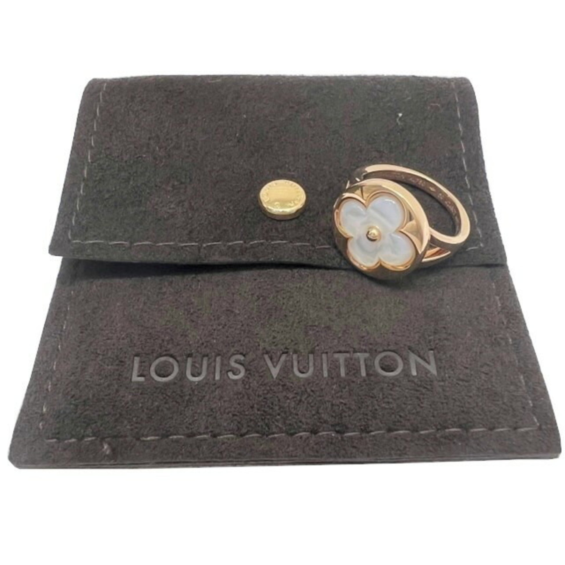 Louis Vuitton Berg Sun Blossom Nacre Ring Pink Gold Shell K18PG