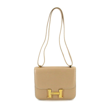 Hermes Constance 3 mini 18 shoulder bag box calf trench G engraved gold metal fittings guilloche Mini