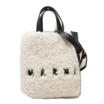 MARNI Shoulder Bag White Lambskin [sheep leather] fur SHMP0040L1LM071 ZO18