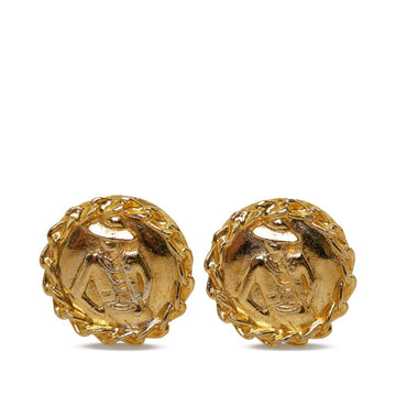 CHANEL mademoiselle earrings gold plated ladies