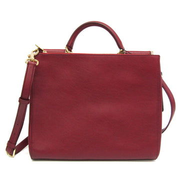DOLCE & GABBANA Women's Leather Handbag,Shoulder Bag Burgundy