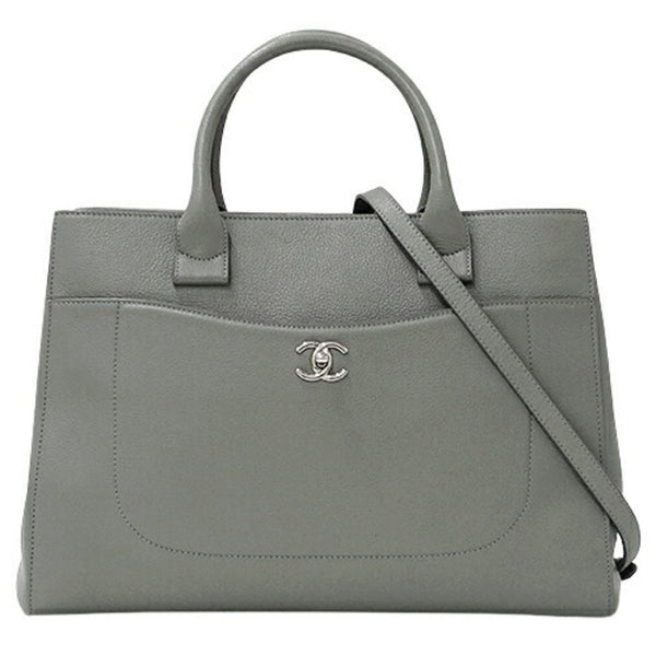 Chanel Executive Tote Bag Dark Grey Grainy Calfskin