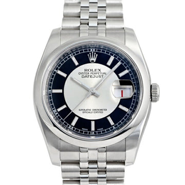 ROLEX Datejust 36 116200 Black Silver Dial Watch Men's