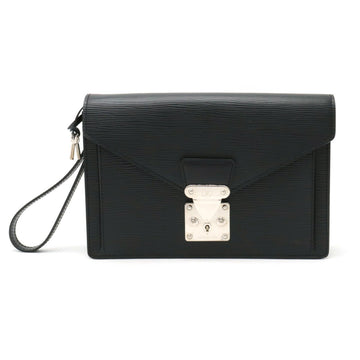 LOUIS VUITTON Epi Pochette Serie Dragonne Second Bag Noir Black Non-sticky M52762