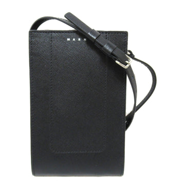 MARNI Carrying Case Shoulder Bag Black leather TEMI0012U0LV520 Z356