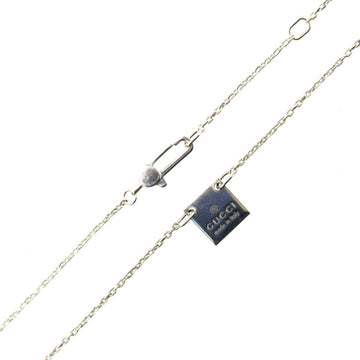 GUCCI square plate pendant necklace SV 925 silver