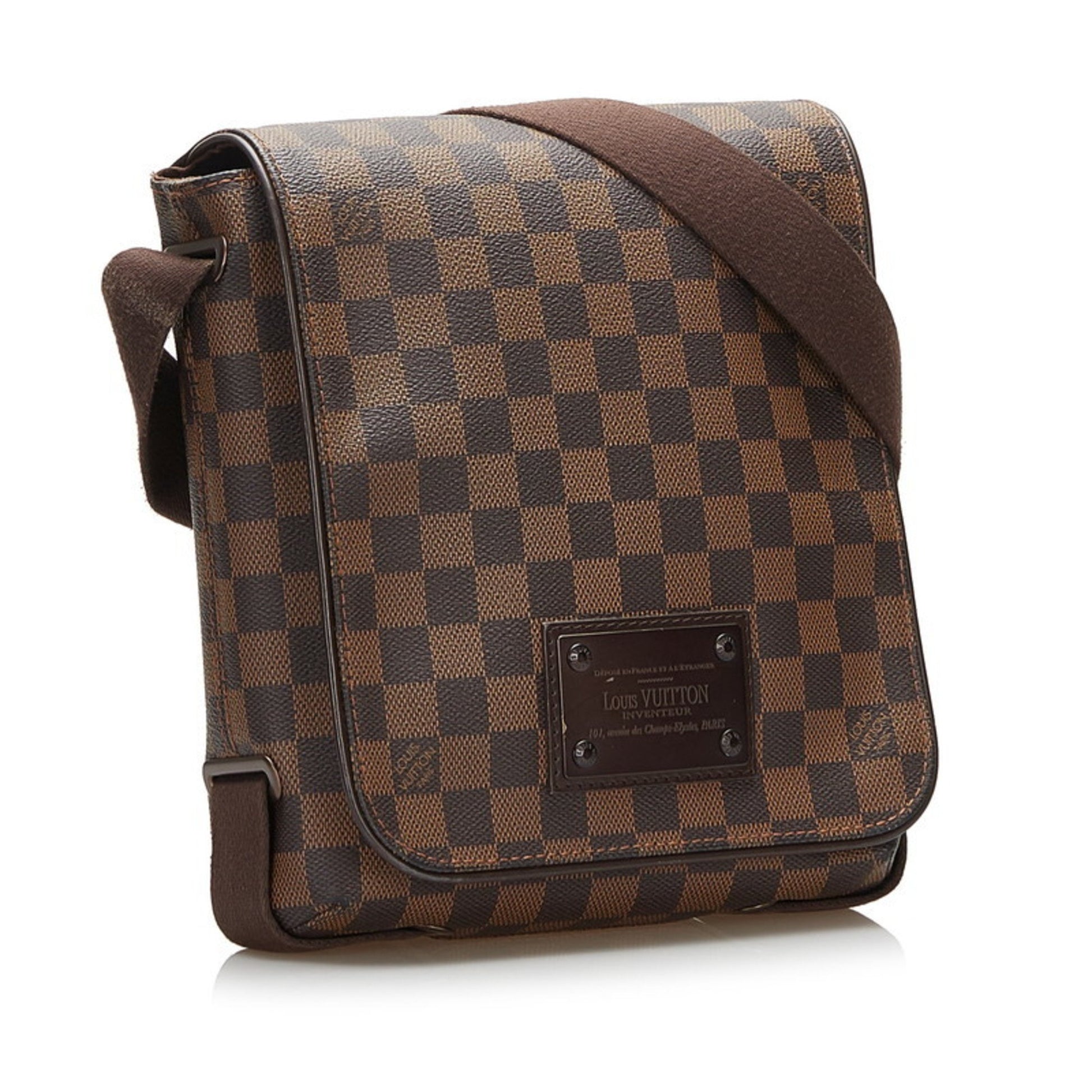 Louis Vuitton Damier Brooklyn PM Shoulder Bag N51210 Brown PVC Leather Ladies  LOUIS VUITTON