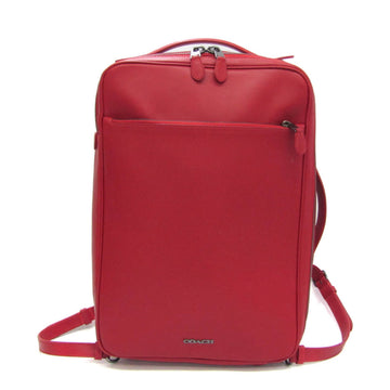 COACH Graham Convertible C6877 Men's Leather Backpack,Briefcase Red Color