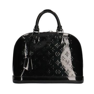 Louis Vuitton Alma PM Vernis Handbag Monogram Black Women's