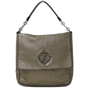 LOEWE bag ladies handbag leather gold bronze metallic
