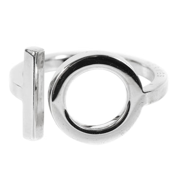 HERMES AU750 Design Ring Silver K18 White Gold WG Jewelry Accessories 47