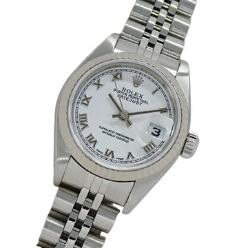 ROLEX Datejust 79174 F watch ladies automatic winding AT stainless steel SS WG silver white polished