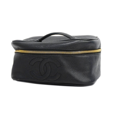 CHANELAuth  Vanity Bag Women's Caviar Leather Black