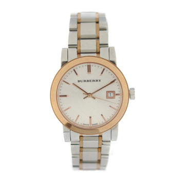 Burberry THE CITY watch BU9105 stainless steel silver rose gold quartz