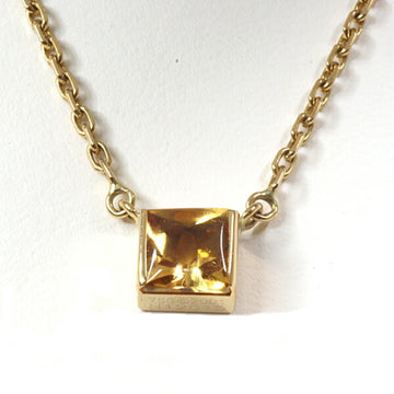 CARTIER Tank Citrine Necklace K18YG Yellow Gold