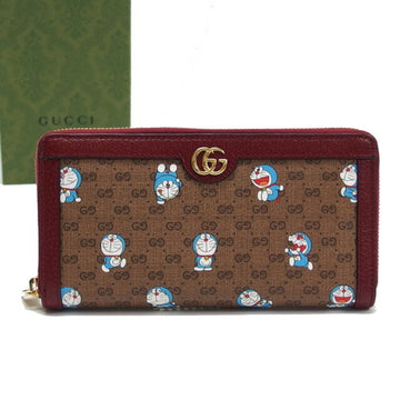 GUCCI GG Supreme round long wallet Doraemon collaboration