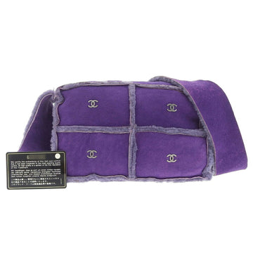 CHANEL here mark shoulder bag mouton purple 6 series