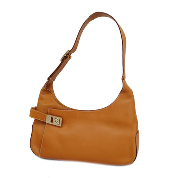 SALVATORE FERRAGAMOAuth  Gancini Shoulder Bag Women's Leather Shoulder Bag Brown