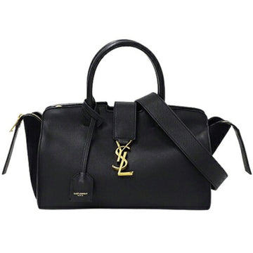 SAINT LAURENT Bag Women's Handbag Shoulder 2way Leather Baby Downtown Cabas Black 436834 Crossbody
