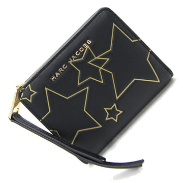 MARC JACOBS Bifold Wallet Star Compact M0013327-001 Black Leather Ladies