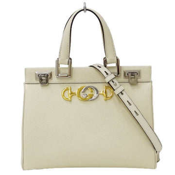 Gucci Bag Women's Handbag Shoulder 2way Zumi Leather 569712 Ivory White