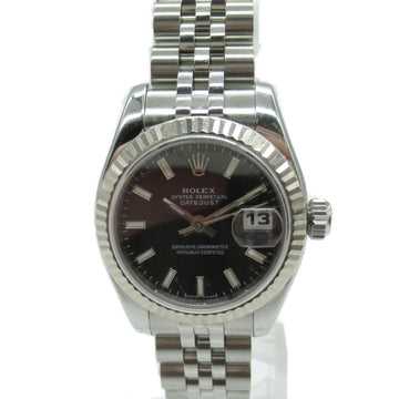 ROLEX Datejust Wrist Watch 179174 Mechanical Automatic Black Stainless Steel 179174