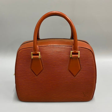 LOUIS VUITTON Sablon Epi Leather Genuine Handbag Mini Boston Bag Kenya Brown