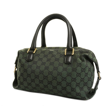 GUCCIAuth  GG Canvas Handbag 272375 Women's Black,Dark Green