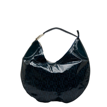 GUCCI Horsebit One Shoulder Bag 145764 Green Enamel Leather Women's