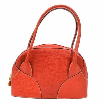 LOEWE handbag leather red gold ladies