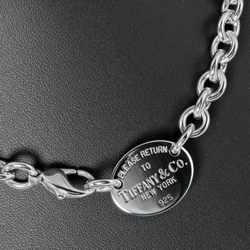 TIFFANY&Co. Return to Oval Tag Necklace Choker Silver 925