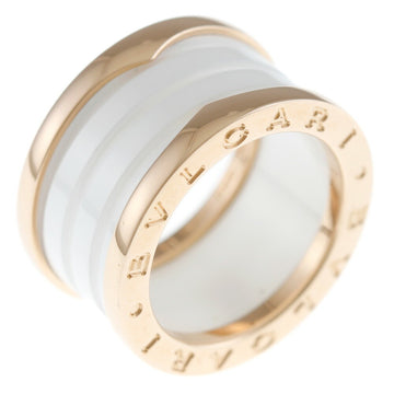 BVLGARI B Zero One B-zero.1 4 Band White Ceramic Ring No. 10 18K Women's