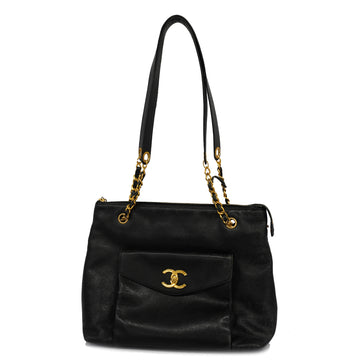 CHANELAuth  Shoulder Bag Women's Caviar Leather Shoulder Bag Black