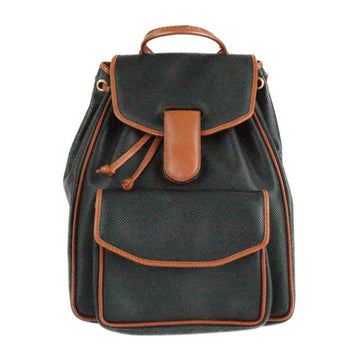 Bottega Veneta rucksack daypack PVC leather black brown gold metal fittings backpack vintage