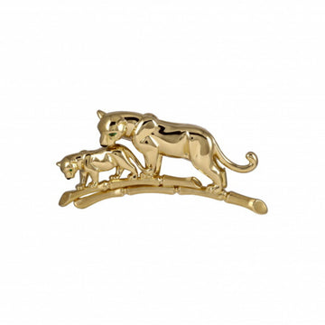 CARTIER Panthere parent-child bamboo brooch K18YG yellow gold K18WG white