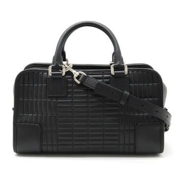 LOEWE Amazona 28 quilted handbag Boston shoulder bag leather black 384.82